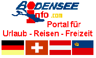Bodensee-Info.com Portal  fuer Urlaub, Reisen und Freizeit am Bodensee